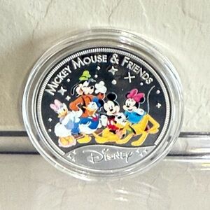 Bradford Exchange Disney Classics Mickey Mouse & Friends Silver Plated Coin